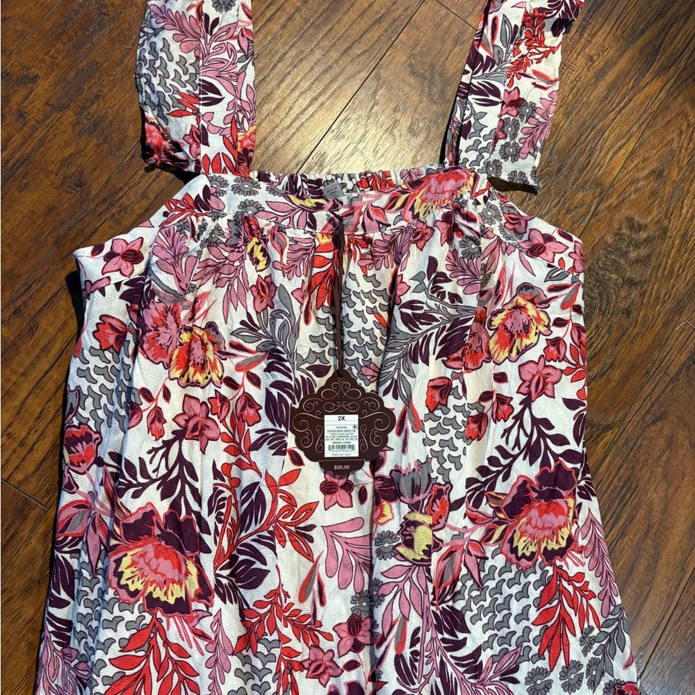 NWT Knox Rose women’s size 2X floral maxi dress - Picture 3 of 6